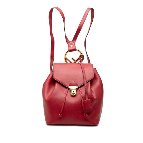 Fendi F Is Rucksack Backpack Red Leather main image 5
